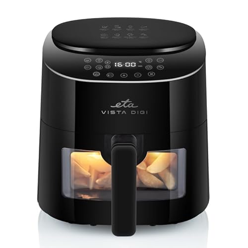 ETA Heißluftfritteuse Vista Digi I 4.3 Liter Fritteuse I 1300 Watt I 40-220°C I Ansichtsfenster I Touch Display I Timer von ETA