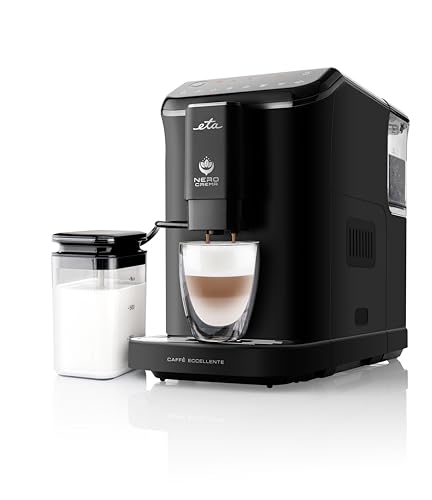 ETA Kaffeevollautomat I Nero I 20 Bar I Latte Macchiato & Cappuccino auf Knopfdruck I 1.5l Wassertank I Slim Design I Kaffeeautomat von ETA