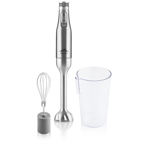 ETA Stabmixer Spesso II I 2 in 1 I 6 Geschwindigkeiten I 1200 W I DC Motor I Turbo Stufe I Schneebesen I Arbeitsbehälter 600 ml I ergonomischer Griff I Edelstahlausführung ETA Stabmixer Spesso II I 2 in 1 I 6 Geschwindigkeiten I 1200 W I DC Motor I Turbo Stufe I Schneebesen I Arbeitsbehälter 600 ml I ergonomischer Griff I Edelstahlausführung von ETA