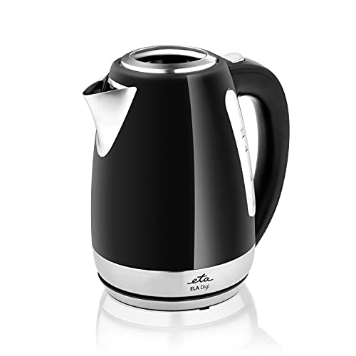 ETA Wasserkocher Edelstahl Ela Digi mit Temperatureinstellung - 1,7L, 2100W, 40-100°C, Schwarz von ETA