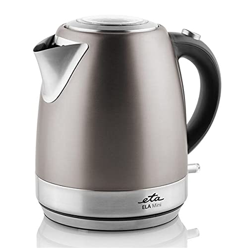 ETA Wasserkocher I ELA Mini I 2100W I 1.2L I Edelstahldesign I Wasserstandsanzeige I 360 Grad Basis I Leichte Reinigung von ETA