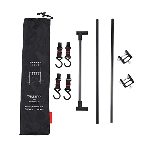 ETAINGYEUN Campingregal Desktop -Kochgeschirr -Speicher Ständer Hanghänge Organizer Outdoor BBQ Picknick Aluminiumlegierung Verstellbarer Basisclip von ETAINGYEUN