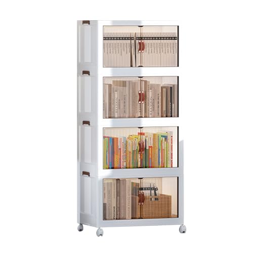 ETAINGYEUN Klappbarer Kunststoff einige Personen Kleiderschrank Raumspar Veranstalter Multifunktionaler Lagerschrank Wohnzimmer Kinder Snacks (4 Schichten) von ETAINGYEUN