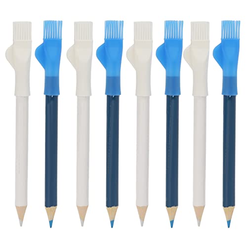 Stoffstifte Schneiderkreide Kreide Kreide zum Schneiden und Nähen von Handarbeit Modemader mit Pinsel Weiß und Blau 8 Stcs von ETAINGYEUN