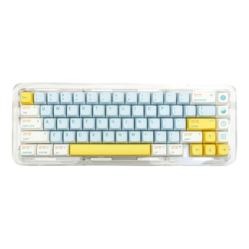 135-Tasten-PBT-Tastenkappe, XDA-Höhentaste, komplettes Set von flachen Traumfarbstoff-Sublimationen für mechanische Tastaturen von ETAWDE