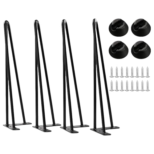 ETAWDE 4 x Couchtischbeine, Möbelbeine, Ersatz-Eisen-Haarnadel, Tischbeine für Couchtisch, Beistelltisch, Nachttisch ETAWDE 4 x Couchtischbeine, Möbelbeine, Ersatz-Eisen-Haarnadel, Tischbeine für Couchtisch, Beistelltisch, Nachttisch von ETAWDE