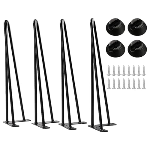 ETAWDE 4 x Couchtischbeine, Möbelbeine, Ersatz-Eisen-Haarnadel, Tischbeine für Couchtisch, Beistelltisch, Nachttisch ETAWDE 4 x Couchtischbeine, Möbelbeine, Ersatz-Eisen-Haarnadel, Tischbeine für Couchtisch, Beistelltisch, Nachttisch von ETAWDE