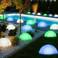 18er Set led Deko Garten Leuchten Halbkugel Effekt Lampen IP44 Außen Strahler von ETC-SHOP