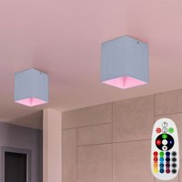 2er Set Aufbau Decken Leuchte Wand Wohnraum Lampen Fernbedienung im Set inklusive rgb led Leuchtmittel 2er Set Aufbau Decken Leuchte Wand Wohnraum Lampen Fernbedienung im Set inklusive rgb led Leuchtmittel von ETC-SHOP
