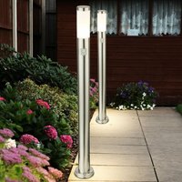 2er Set Außen Steh Leuchten Edelstahl Design Garten Weg Beleuchtung Lampen Bewegungsmelder 2er Set Außen Steh Leuchten Edelstahl Design Garten Weg Beleuchtung Lampen Bewegungsmelder von ETC-SHOP