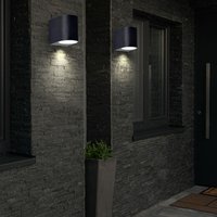 2er Set Außen Wand Lampen Alu Down Strahler Fassaden Beleuchtung im Set inklusive led Leuchtmittel von ETC-SHOP