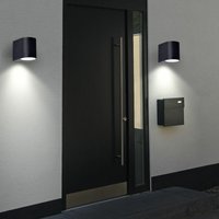 2er Set Außen Wand Leuchten Garten Down Strahler Alu Fassaden Spot Lampen Lichter von ETC-SHOP