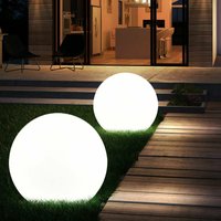 2er Set LED Außen Leuchten Solar Kugel Strahler Terrassen Garten Beleuchtung Hof Steck Lampen von ETC-SHOP