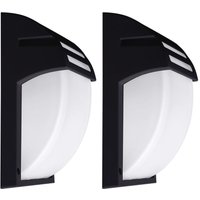 2er Set RGB LED Außen Leuchten ALU Wand Strahler schwarz Garten Fassaden FERNBEDIENUNG Lampen dimmbar von ETC-SHOP