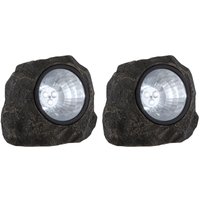 2er Set Stein Design LED Solar Lampe Deko Leuchte IP44 Beleuchtung grau 2er Set Stein Design LED Solar Lampe Deko Leuchte IP44 Beleuchtung grau von ETC-SHOP