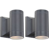 2er Set led Außen Bereich Wand Fassaden Leuchte Down Strahler Balkon Garten alu Lampe 2er Set led Außen Bereich Wand Fassaden Leuchte Down Strahler Balkon Garten alu Lampe von ETC-SHOP