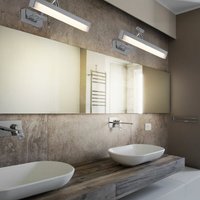 Wandleuchte beweglich Badezimmerlampe Spiegel chrom Spiegelleuchte Badezimmer, IP23, led 6W 500Lm warmweiß, BxT 37x26,8 cm, 2er Set Wandleuchte beweglich Badezimmerlampe Spiegel chrom Spiegelleuchte Badezimmer, IP23, led 6W 500Lm warmweiß, BxT 37x26,8 cm, 2er Set von ETC-SHOP