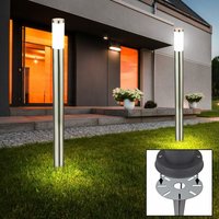 2er Set led Garten Steck Steh Lampen edelstahl Wege Leuchten Erdspieß Terrassen Strahler silber 2er Set led Garten Steck Steh Lampen edelstahl Wege Leuchten Erdspieß Terrassen Strahler silber von ETC-SHOP