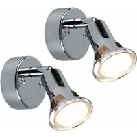 2er Set led Wand Strahler Leuchte Wohn Arbeits Zimmer Chrom Lampe Spots verstellbar 2er Set led Wand Strahler Leuchte Wohn Arbeits Zimmer Chrom Lampe Spots verstellbar von ETC-SHOP