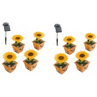 2er Set vier led Solar Außen Leuchten Blumen Garten Lampe Beleuchtung von ETC-SHOP