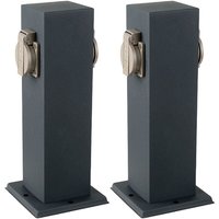 2x 2-fach Steck Dosen Säule Garten Energie Verteiler Terrassen Außen Strom Versorger 8820 von ETC-SHOP