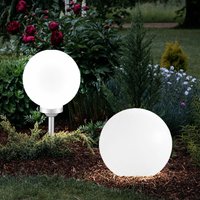 2x Solarleuchte Außen led Stecklampe Kugelleuchten 2er Set Gartenleuchten Gartenkugel Solar Steckleuchte, 25x65cm, Garten Balkon Außenbereich 2x Solarleuchte Außen led Stecklampe Kugelleuchten 2er Set Gartenleuchten Gartenkugel Solar Steckleuchte, 25x65cm, Garten Balkon Außenbereich von ETC-SHOP
