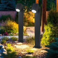 2x led Außen Garten Steh Stand Lampe Leuchte Veranda Hof Weg Beleuchtung Spot beweglich Strahler von ETC-SHOP