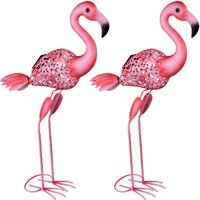 2x led Außen Solar Steh Leuchten Erdspieß Stand Deko Flamingo Grundstück Lampen 2x led Außen Solar Steh Leuchten Erdspieß Stand Deko Flamingo Grundstück Lampen von ETC-SHOP