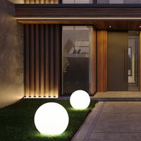 2x led Solar Außen Steck Kugel 20cm Leuchten Garten Rasen Wiese Blumenbeet Beleuchtung Erdspieß Lampen von ETC-SHOP