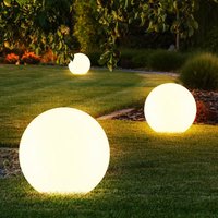 3x Steckleuchte Kugellampe Gartenlampe Außen Solarlampe, Solar Stecklampe, Schalter Ein/Aus Erdspieß, DMxH 20x62cm, Garten Balkon von ETC-SHOP