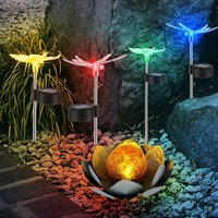 5x LED Solar Leuchten Lotos Blume Erdspieß Schmetterling Außen Garten Farbwechsel Steck Libellen Lampe 5x LED Solar Leuchten Lotos Blume Erdspieß Schmetterling Außen Garten Farbwechsel Steck Libellen Lampe von ETC-SHOP