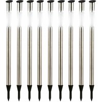 9er Set LED Solar Lampen Garten Weg Beleuchtung Erdspieß Edelstahl Außen Leuchten 9er Set LED Solar Lampen Garten Weg Beleuchtung Erdspieß Edelstahl Außen Leuchten von ETC-SHOP