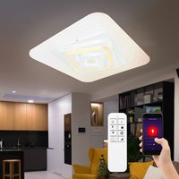 Etc-shop - Alexa Deckenlampe Smart Deckenleuchte Sprachsteuerung led Wohnzimmerleuchte Fernbedienung dimmbar, Memoryfunktion Nachtlicht cct, Metall von ETC-SHOP