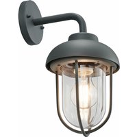 Etc-shop - Außen Wand Leuchte alu Strahler anthrazit Garten Beleuchtung Terrassen Balkon Lampe Glas von ETC-SHOP