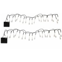Außenlichterkette Solar Gartendeko Partybeleuchtung Außenleuchte, mit Dauer- oder Blinklicht Erdspieß, 40x led, 3,9 m, 2er Set Außenlichterkette Solar Gartendeko Partybeleuchtung Außenleuchte, mit Dauer- oder Blinklicht Erdspieß, 40x led, 3,9 m, 2er Set von ETC-SHOP