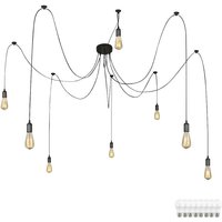 Etc-shop - Decken Hänge Leuchte Kabel 1,5 - 3,5m Schwarz Strahler Pendel Lampe im Set inkl. led Leuchtmittel von ETC-SHOP