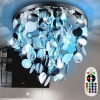 Etc-shop - Decken Lampe dimmbar Schlaf Zimmer fernbedienung Behang Leuchte im Set inkl. rgb led Leuchtmittel Etc-shop - Decken Lampe dimmbar Schlaf Zimmer fernbedienung Behang Leuchte im Set inkl. rgb led Leuchtmittel von ETC-SHOP