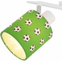 Decken Strahler Spot beweglich Fußball grün chrom Leuchte Jungen Lampe Kinder Zimmer im Set inkl. rgb led Leuchtmittel von ETC-SHOP