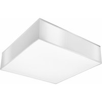 Deckenlampe Eckig weiß Deckenleuchte quadratisch Deckenleuchte Quadrat, PVC Stahl, 2x E27, LxBxH 35 x 35 x 12 cm, Wohnzimmer Deckenlampe Eckig weiß Deckenleuchte quadratisch Deckenleuchte Quadrat, PVC Stahl, 2x E27, LxBxH 35 x 35 x 12 cm, Wohnzimmer von ETC-SHOP