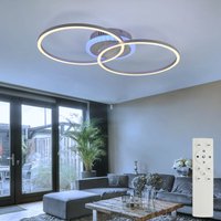 Deckenlampe LED Deckenleuchte Fernbedienung dimmbar mit RGB Farbwechsler Wohnzimmer, Metall, RGB LED 30W 3350Lm 3000K, LxBxH 60x35x8 cm Deckenlampe LED Deckenleuchte Fernbedienung dimmbar mit RGB Farbwechsler Wohnzimmer, Metall, RGB LED 30W 3350Lm 3000K, LxBxH 60x35x8 cm von ETC-SHOP