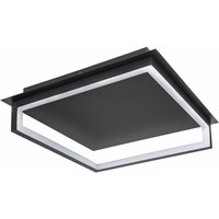 Etc-shop - Deckenlampe neutralweiß Deckenleuchte quadratisch Deckenleuchte led Schlafzimmer, schwarz weiß opal, 1x led, LxBxH 44 x 44 x 11,5 cm von ETC-SHOP