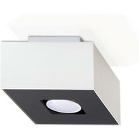 Etc-shop - Deckenleuchte Deckenlampe Schwarz Weiß Stahl l 14 cm Wohnzimmer Esszimmer Küche von ETC-SHOP