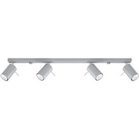 Etc-shop - Deckenleuchte Deckenlampe Stahl Grau verstellbare Spots L80 cm Wohnzimmer Küche von ETC-SHOP