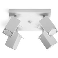 Etc-shop - Deckenleuchte Deckenlampe verstellbare Spots Weiß Stahl l 25 cm Esszimmer Küche von ETC-SHOP