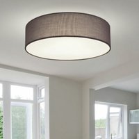 Etc-shop - Deckenleuchte Stoff anthrazit Lampe Wohnzimmer Beleuchtung Deckenleuchte Schlafzimmer Modern, Textil anthrazit weiß, rund, 3x E27, DxH Etc-shop - Deckenleuchte Stoff anthrazit Lampe Wohnzimmer Beleuchtung Deckenleuchte Schlafzimmer Modern, Textil anthrazit weiß, rund, 3x E27, DxH von ETC-SHOP