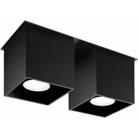Etc-shop - Deckenstrahler modern Designer Küchenlampen Strahler 2 flammig Aufbauleuchte schwarz , Aluminium, 2x GU10, LxH 26 x 11 cm von ETC-SHOP