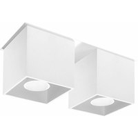 Etc-shop - Deckenstrahler modern Designer Küchenlampen Strahler 2 flammig Aufbauleuchte weiß, Aluminium, 2x GU10, LxH 26 x 11 cm von ETC-SHOP