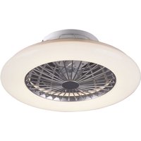 Deckenventilator Ventilator mit Beleuchtung Deckenleuchte Wohnzimmer, Fernbedienung dimmbar Nachtlicht Timer Sternenhimmeleffekt, titanfarben, 1x led von ETC-SHOP