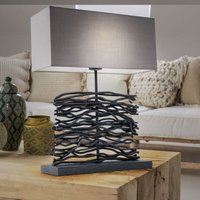 Design Schreib Tisch Lampe Schlaf Gäste Zimmer Beistell Leuchte Textil Holz Strahler Design Schreib Tisch Lampe Schlaf Gäste Zimmer Beistell Leuchte Textil Holz Strahler von ETC-SHOP