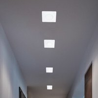Einbaustrahler Deckenlampe Wohnzimmerlampe Einbauspot quadratisch LED Deckenleuchte Schlafzimmer, 12W 1000lm warmweiß, LxB 10,2x10,2 cm, 4er Set von ETC-SHOP